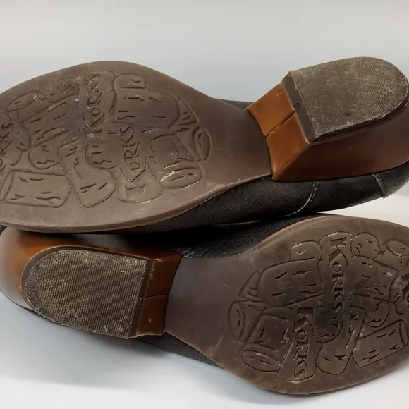 Korks by Kork Ease Grey Little Leather Monk Strap Booties l  size 8 M - Picture 12 of 14